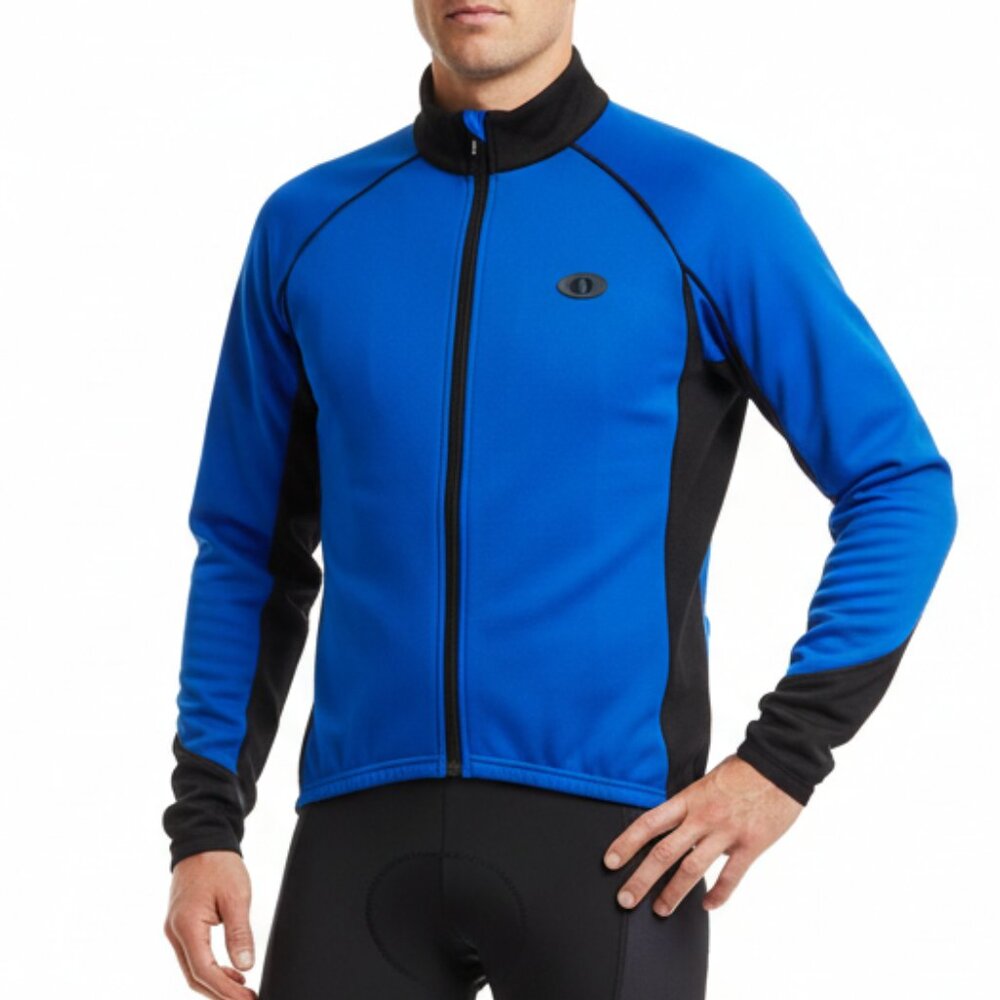 Pearl Izumi Men’s‎ Blue & Black Zip Up Long Sleeve Bicycle Cycle Shirt M